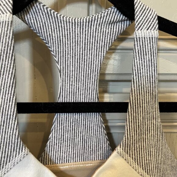 Lululemon Womens Tank Top Size 4 White / Black Activewear - Picture 8 of 9